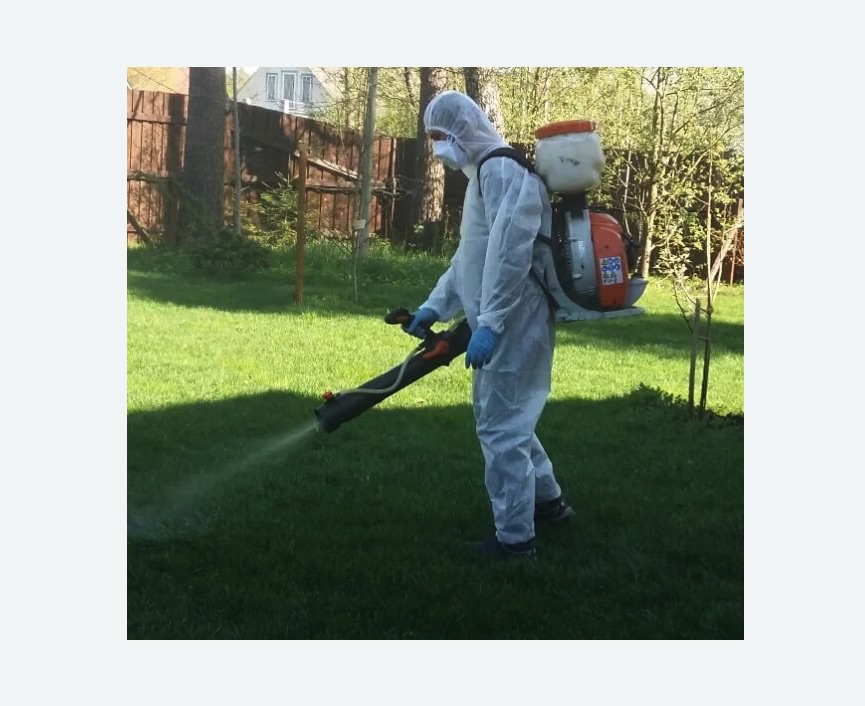 Обработка территории от клещей в Шеметово